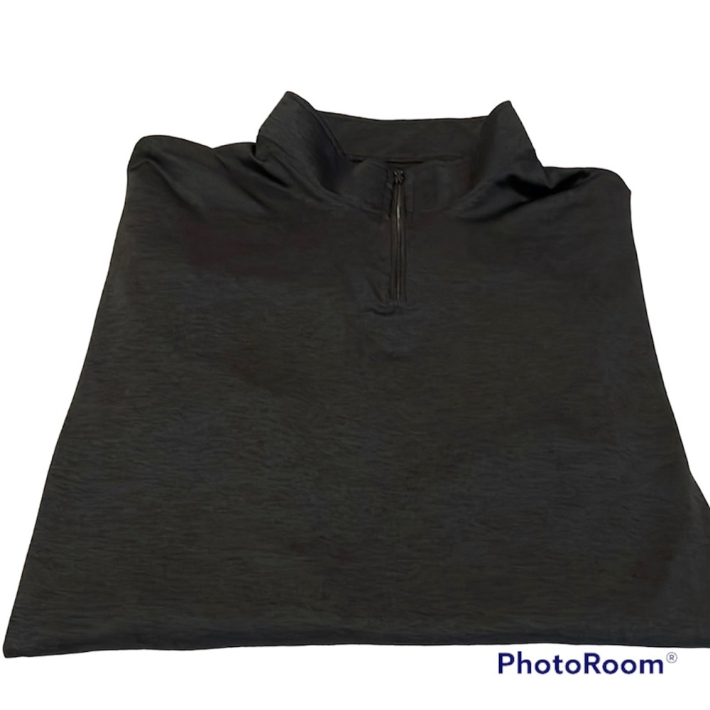 Real Essentials Black Pullover MENS XL 1/4 Zip Performance Activewear X Lge NEW